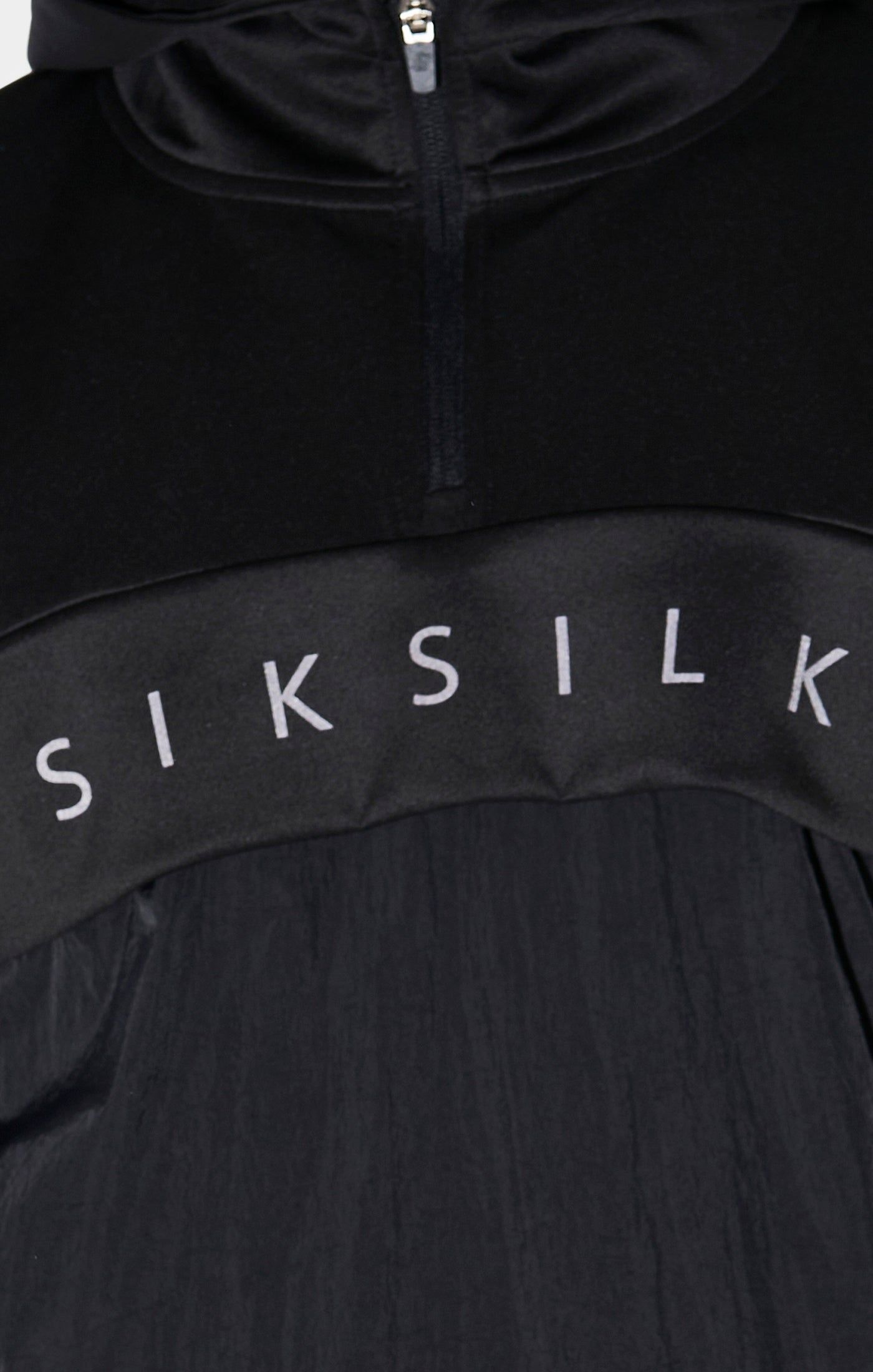 Black Panelled Hoodie sold by Siksilk product image thumbnail 2