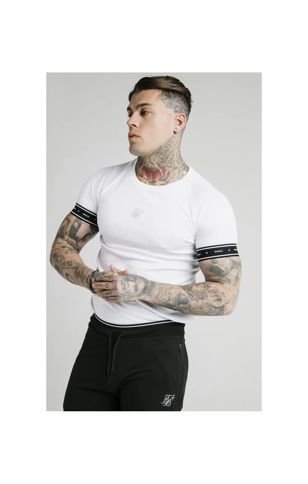 SikSilk Active Tech Tee - White sold by Siksilk