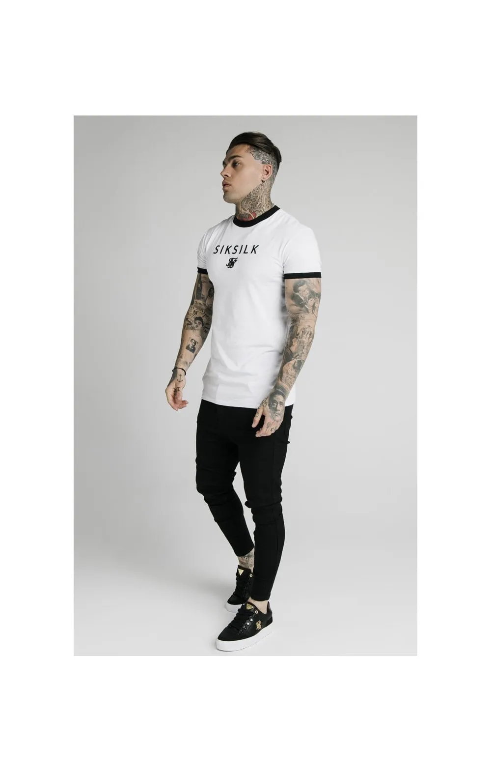 SikSilk S/S Straight Hem Gym Tee - White sold by Siksilk product image thumbnail 5