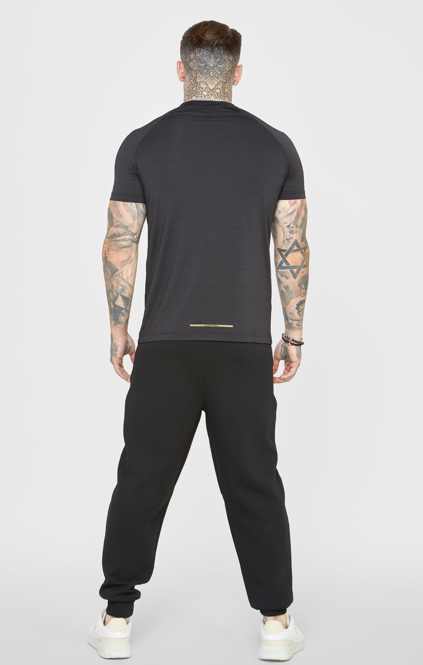 Black Sports Textured Look T-Shirt sold by Siksilk product image thumbnail 5