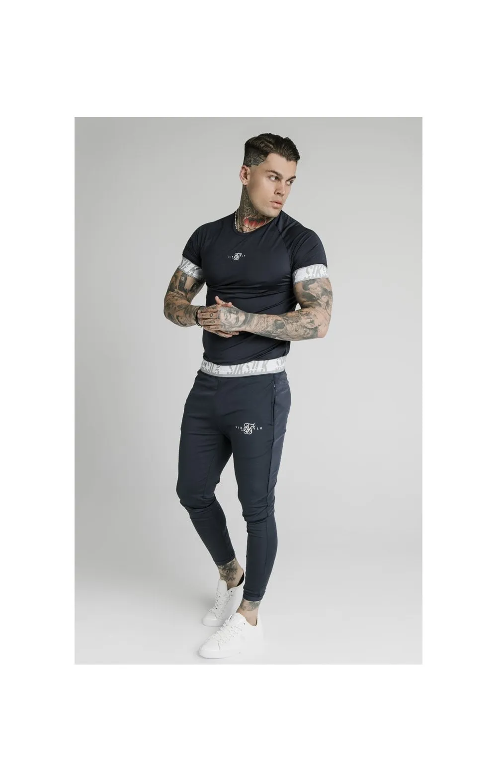 SikSilk Scope Tape Track Pant - Navy sold by Siksilk product image thumbnail 5