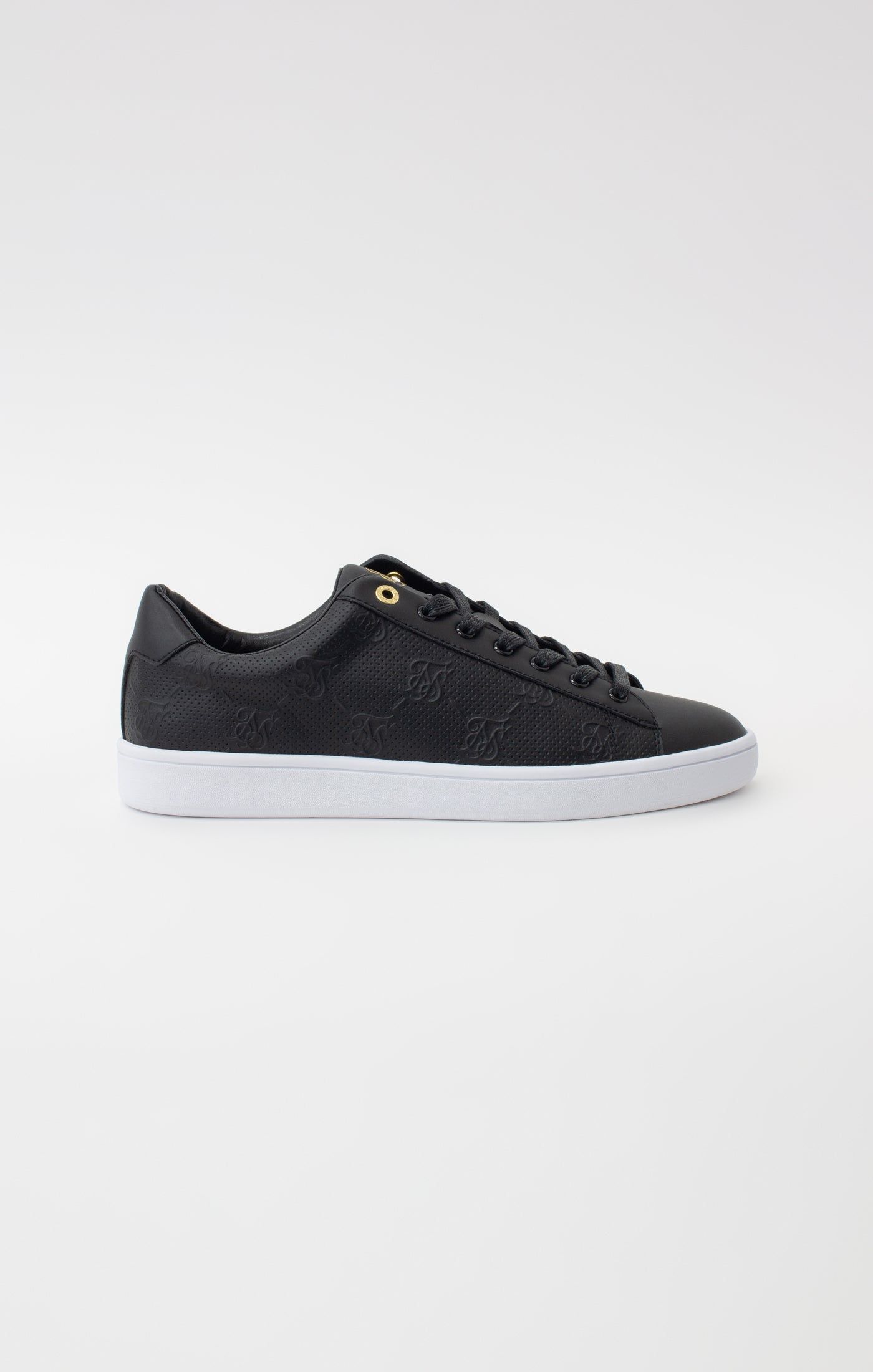 Black Casual Debossed Trainer sold by Siksilk