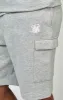 Grey Marl Essential Cargo Fleece Shorts sold by Siksilk