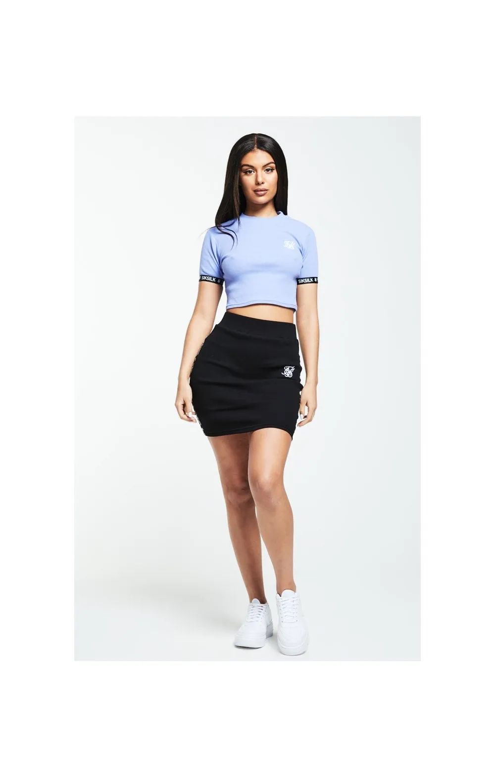 SikSilk Rib Tape Crop Tee – Lilac & Black sold by Siksilk product image thumbnail 5