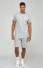 Grey Marl Essential Cargo Fleece Shorts sold by Siksilk