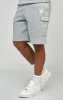 Grey Marl Essential Cargo Fleece Shorts sold by Siksilk