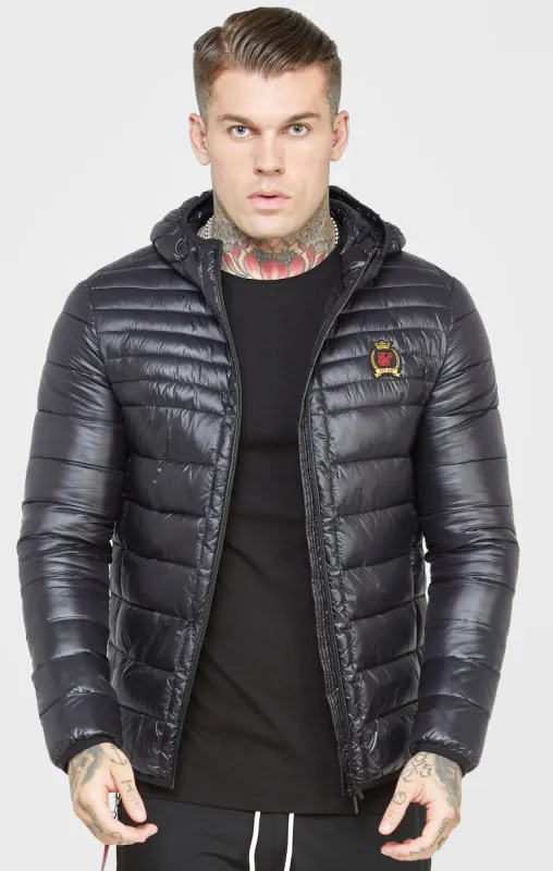 Black Packable Bubble Jacket sold by Siksilk