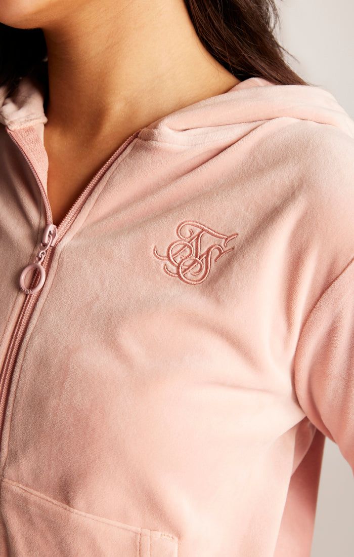 SikSilk Velour Embroidered Track Jacket - Pink sold by Siksilk product image thumbnail 3