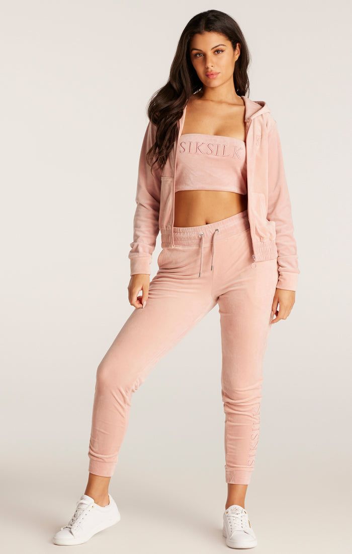 SikSilk Velour Embroidered Track Jacket - Pink sold by Siksilk product image thumbnail 10