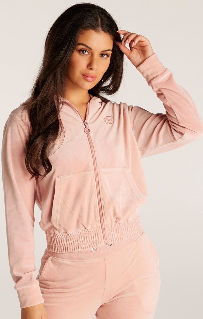 SikSilk Velour Embroidered Track Jacket - Pink sold by Siksilk product image thumbnail 2