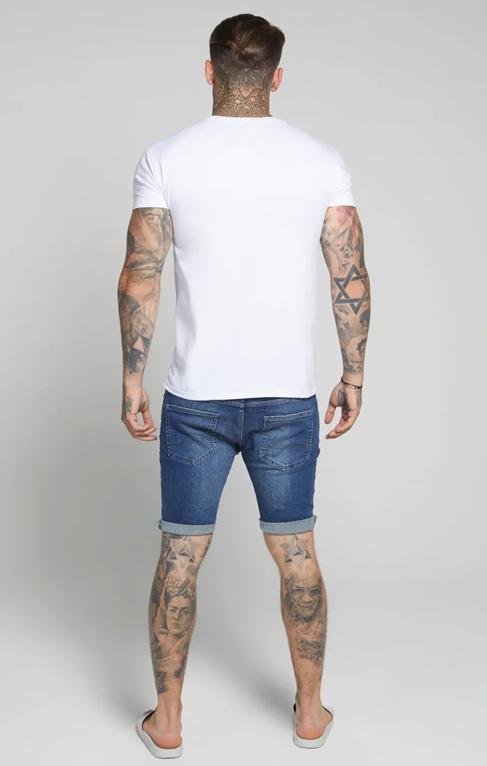 Midstone Skinny Distressed Denim Short sold by Siksilk product image thumbnail 5