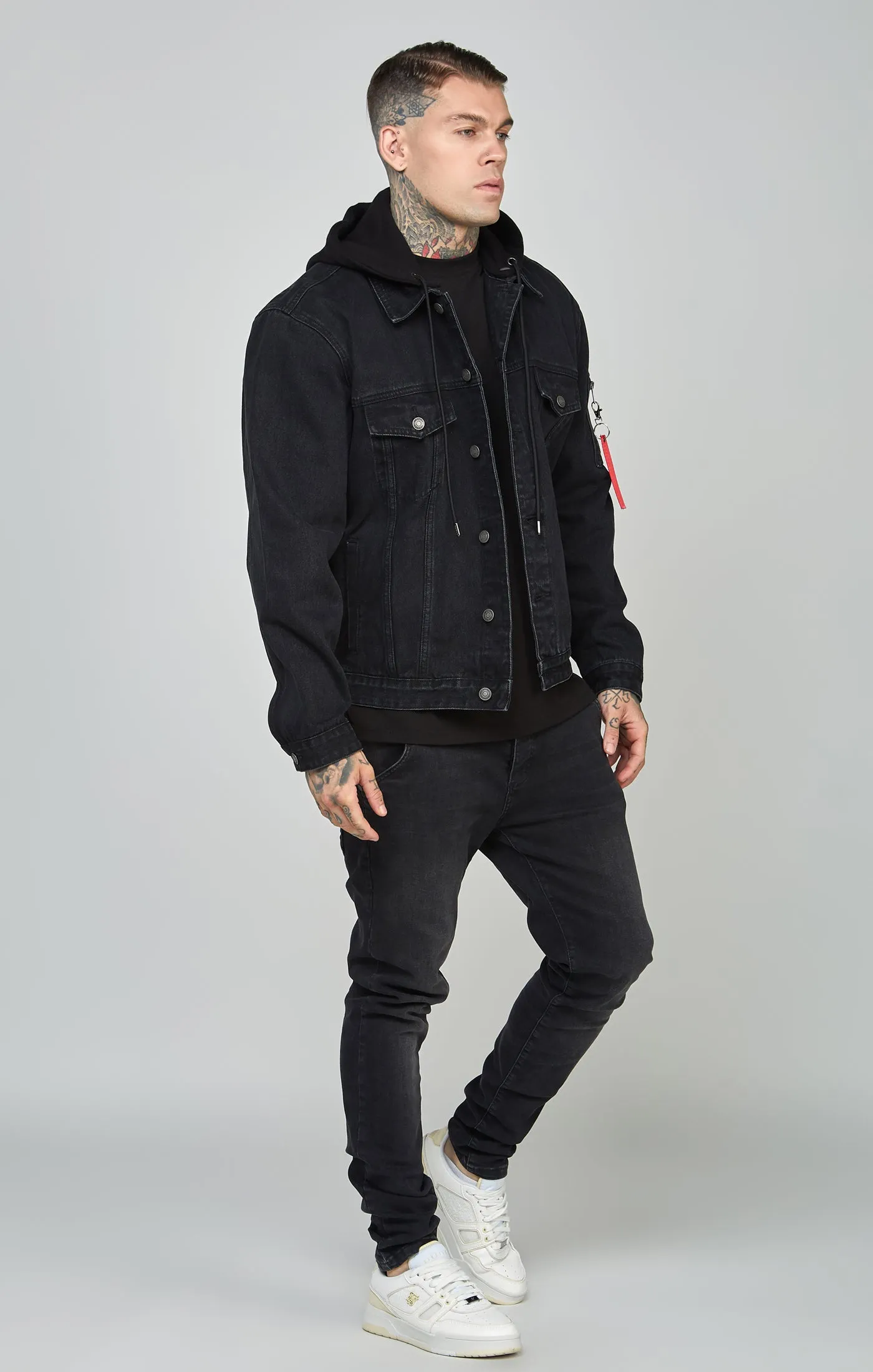 Denim Flight Jacket sold by Siksilk product image thumbnail 2