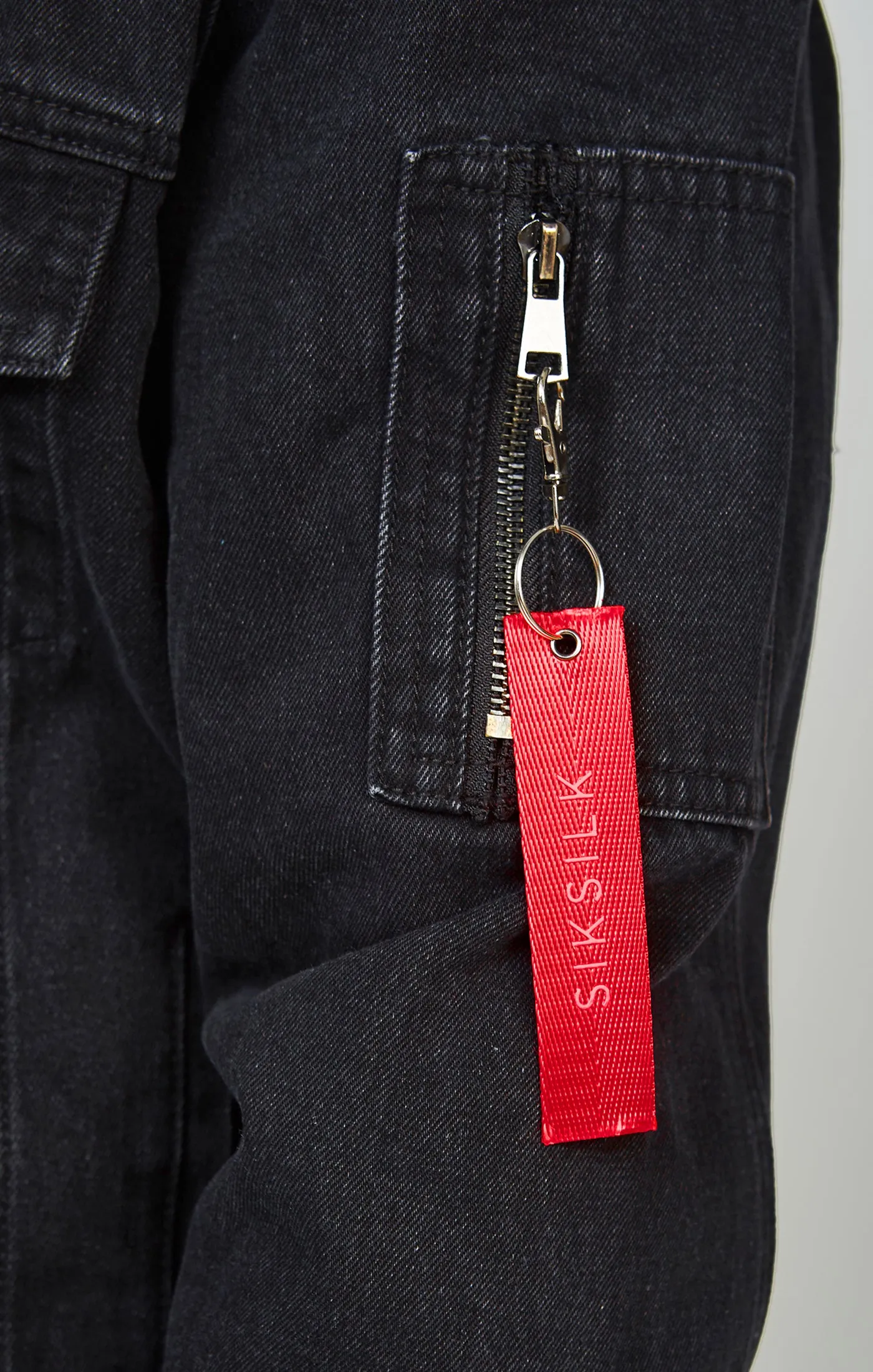 Denim Flight Jacket sold by Siksilk product image thumbnail 3