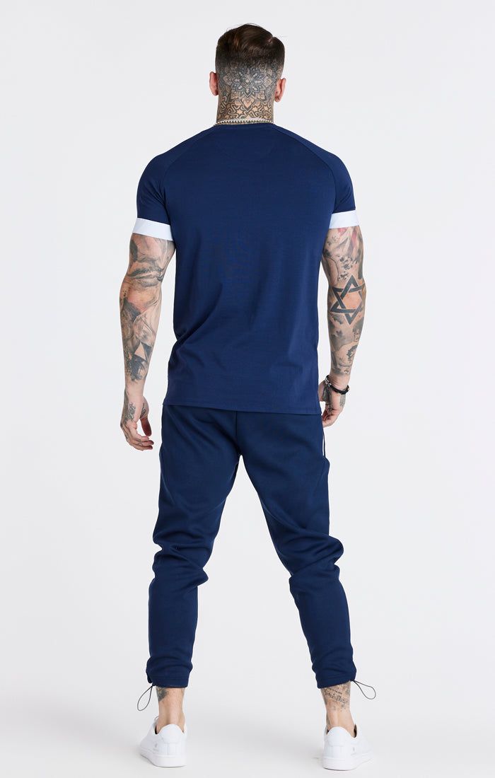 Navy Elastic Cuff T-Shirt sold by Siksilk product image thumbnail 4