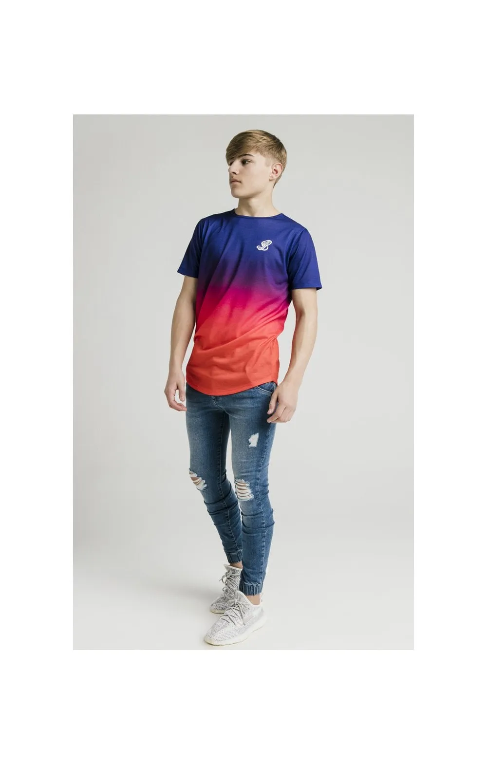 Illusive London Sunset Fade Tee - Navy,Pink & Orange sold by Siksilk product image thumbnail 4