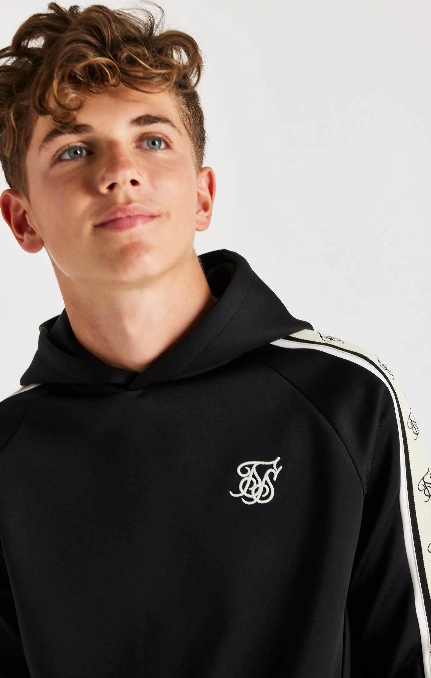 SikSilk Cali Tape Overhead Hoodie - Black sold by Siksilk product image thumbnail 2