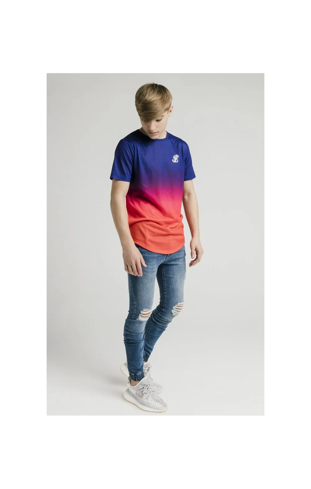 Illusive London Sunset Fade Tee - Navy,Pink & Orange sold by Siksilk product image thumbnail 5