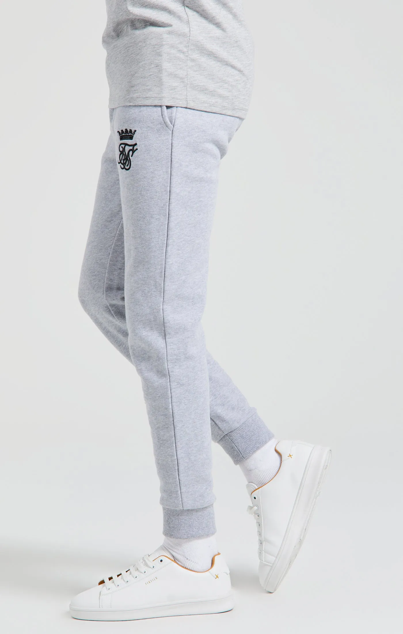Boys Messi x SikSilk Grey Marl Fleece Pant sold by Siksilk product image thumbnail 3