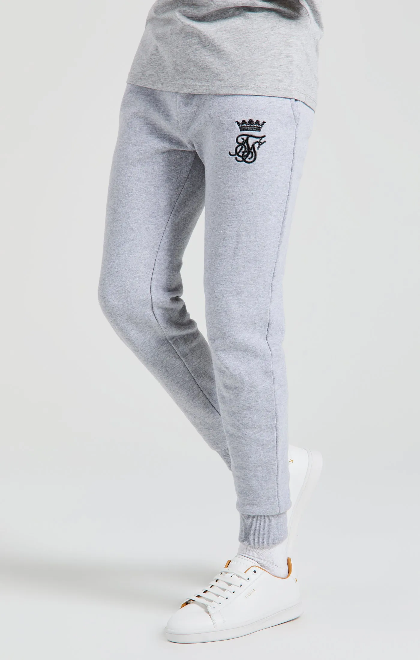 Boys Messi x SikSilk Grey Marl Fleece Pant sold by Siksilk