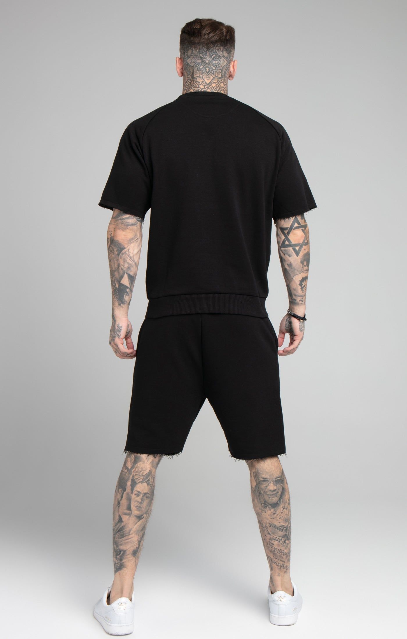 Black Relaxed Crew Sweatshirt sold by Siksilk product image thumbnail 5