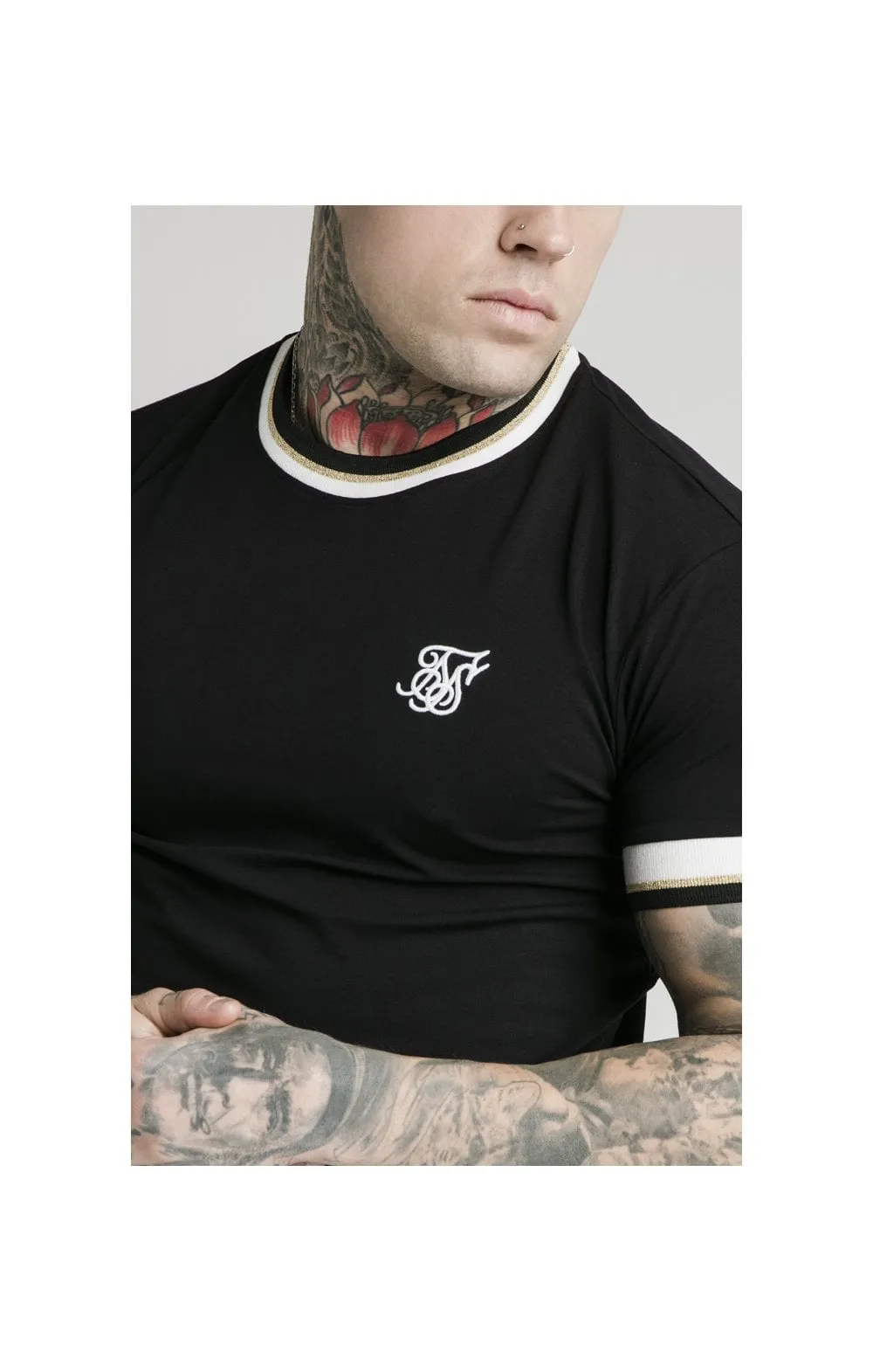 SikSilk S/S Deluxe Straight Hem Tee - Black sold by Siksilk product image thumbnail 2