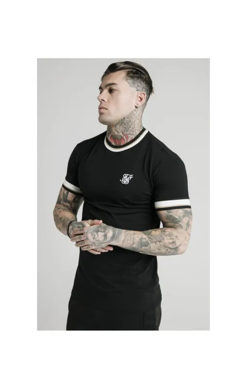 SikSilk S/S Deluxe Straight Hem Tee - Black sold by Siksilk