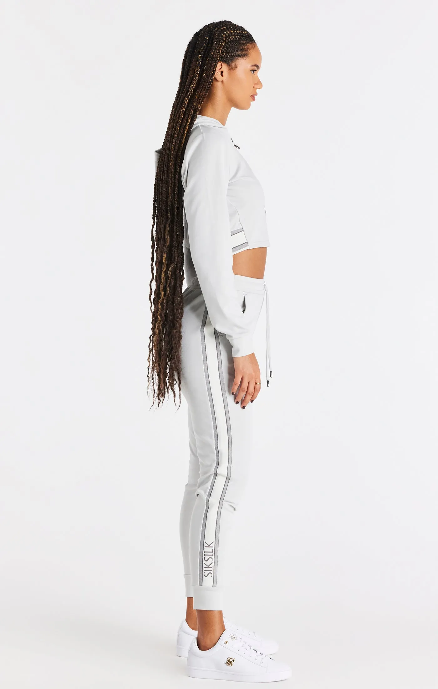 SikSilk Elevate Cropped Hoodie - Light Grey sold by Siksilk product image thumbnail 5