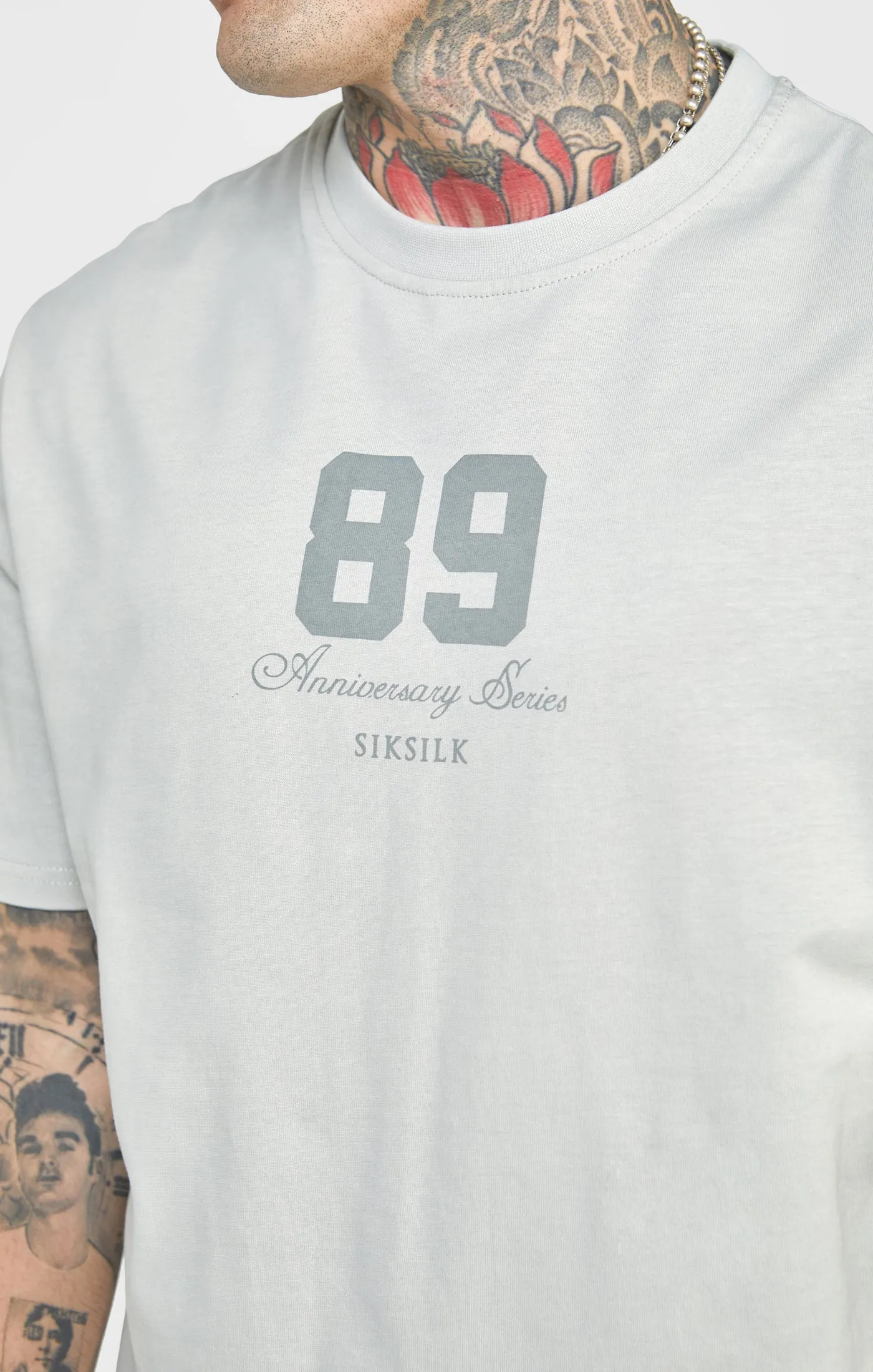 Grey Varsity Oversized T-Shirt sold by Siksilk product image thumbnail 2