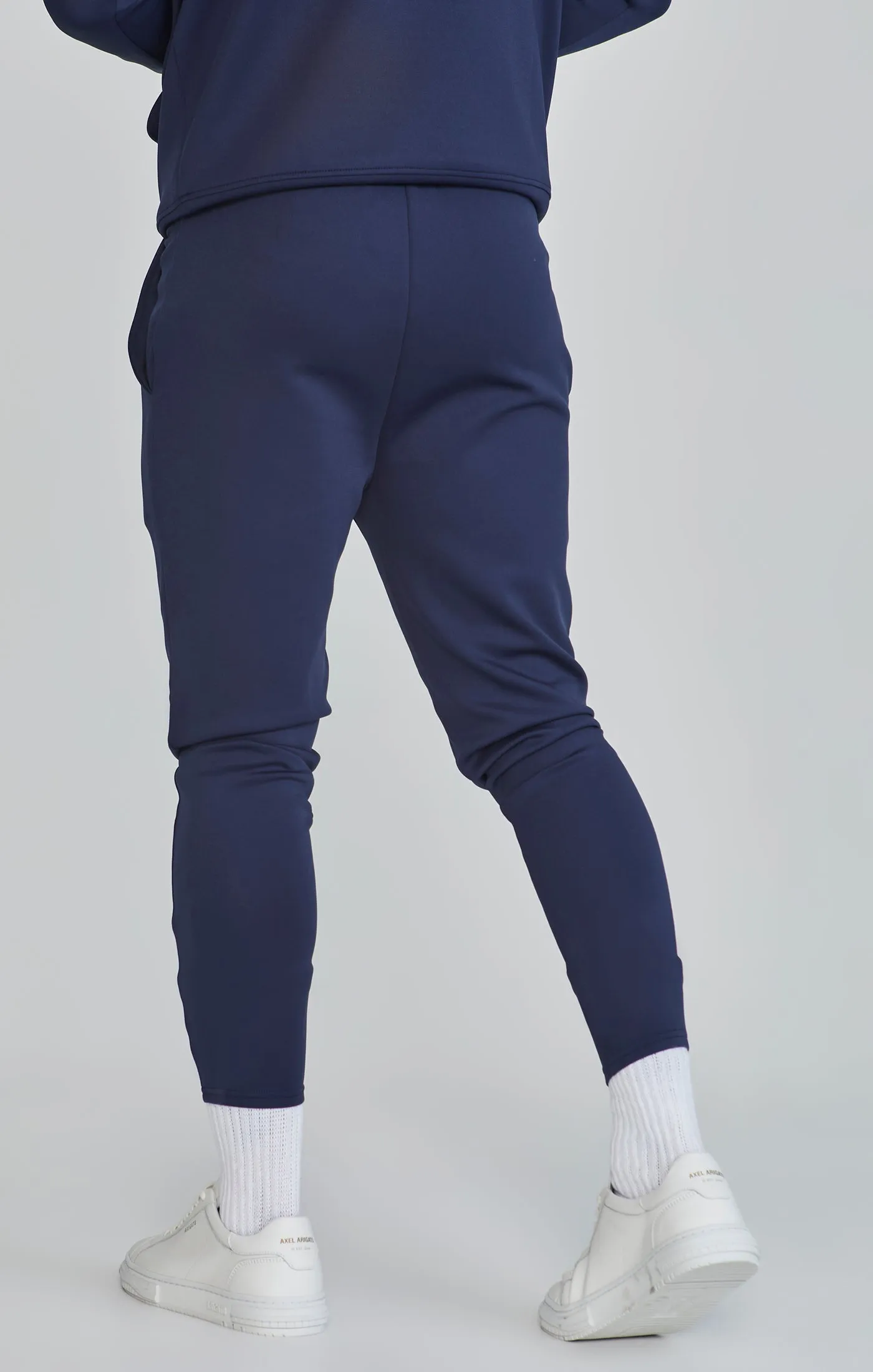 Navy Essentials Poly Joggers sold by Siksilk product image thumbnail 4