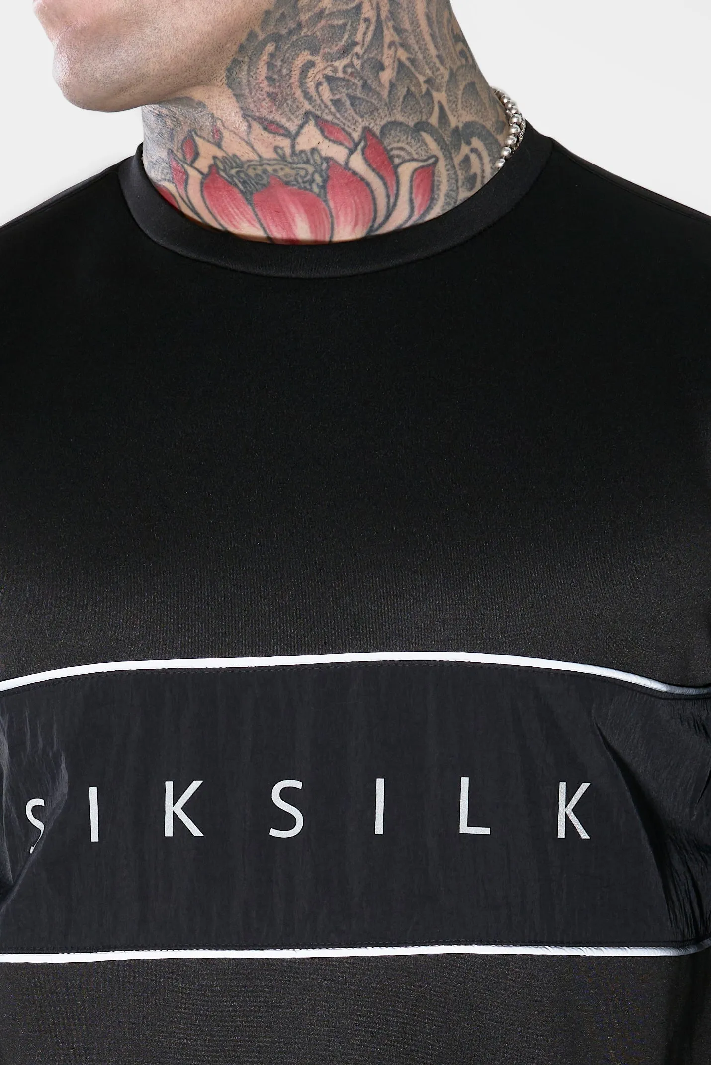 Black Panelled Sweatshirt sold by Siksilk product image thumbnail 2