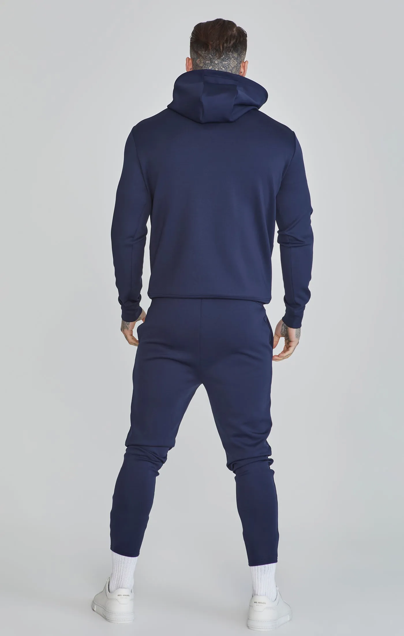 Navy Essentials Poly Joggers sold by Siksilk product image thumbnail 5