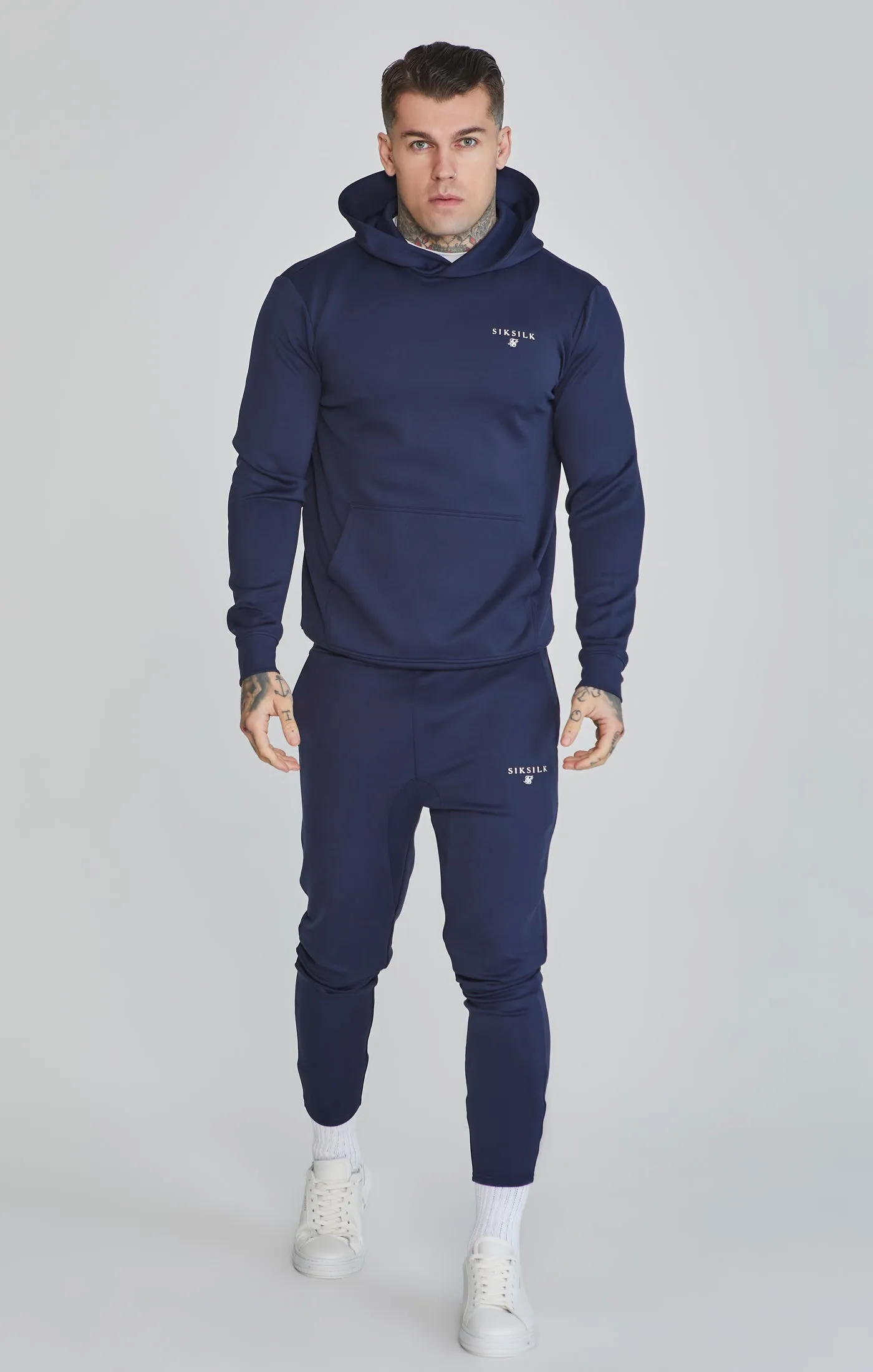 Navy Essentials Poly Joggers sold by Siksilk product image thumbnail 2