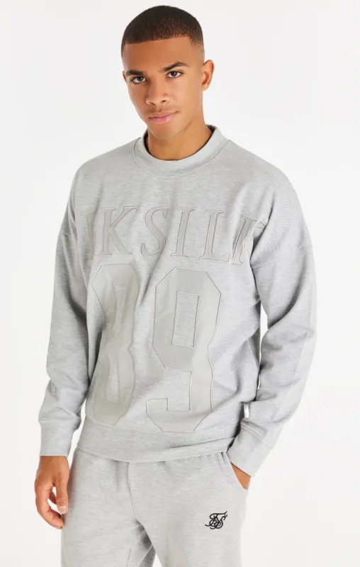 SikSilk Textured 89 Sweater - Grey Marl sold by Siksilk
