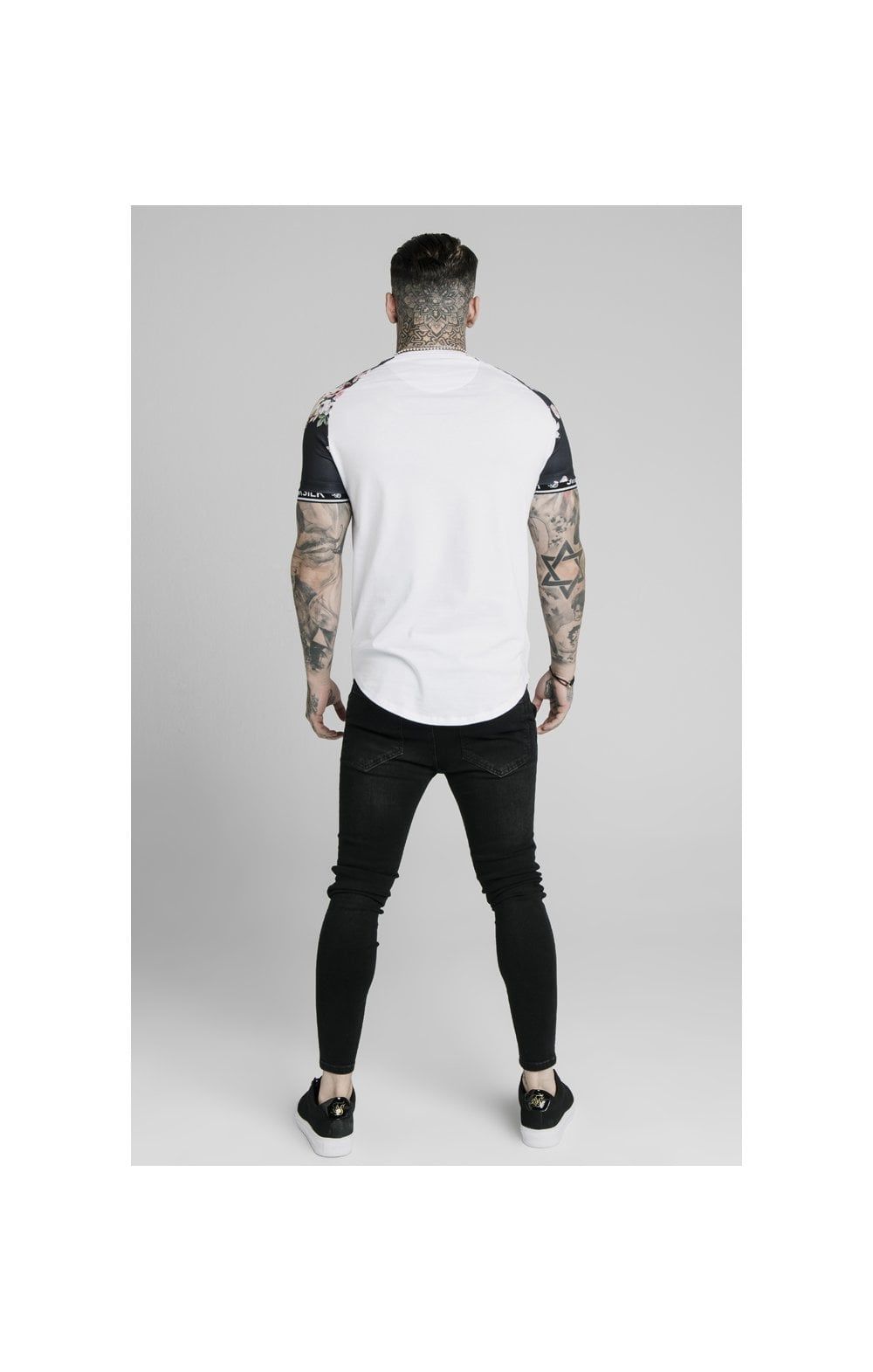 SikSilk S/S Prestige Floral Inset Tech Tee - White sold by Siksilk product image thumbnail 5