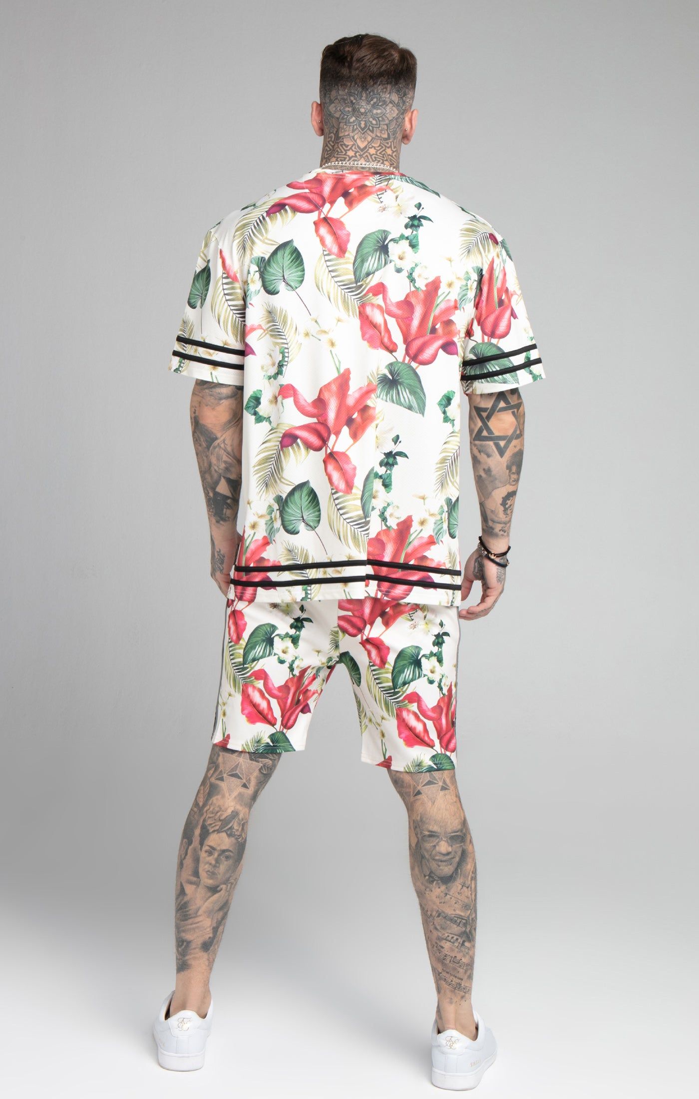 Ecru Tropical Oversized T-Shirt sold by Siksilk product image thumbnail 5
