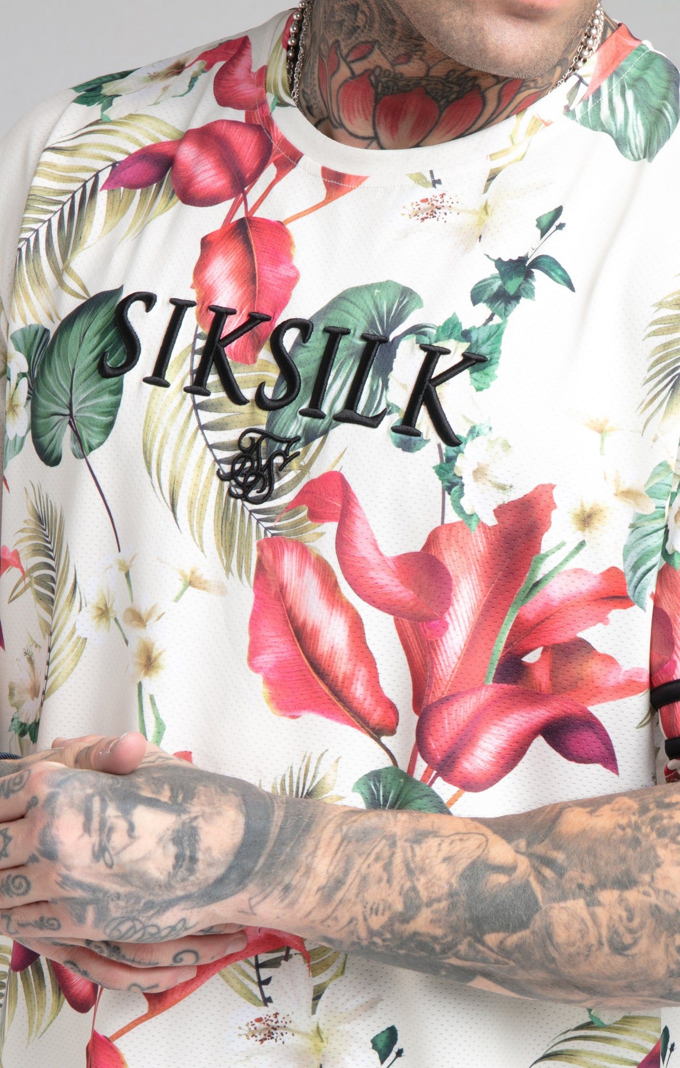 Ecru Tropical Oversized T-Shirt sold by Siksilk product image thumbnail 2