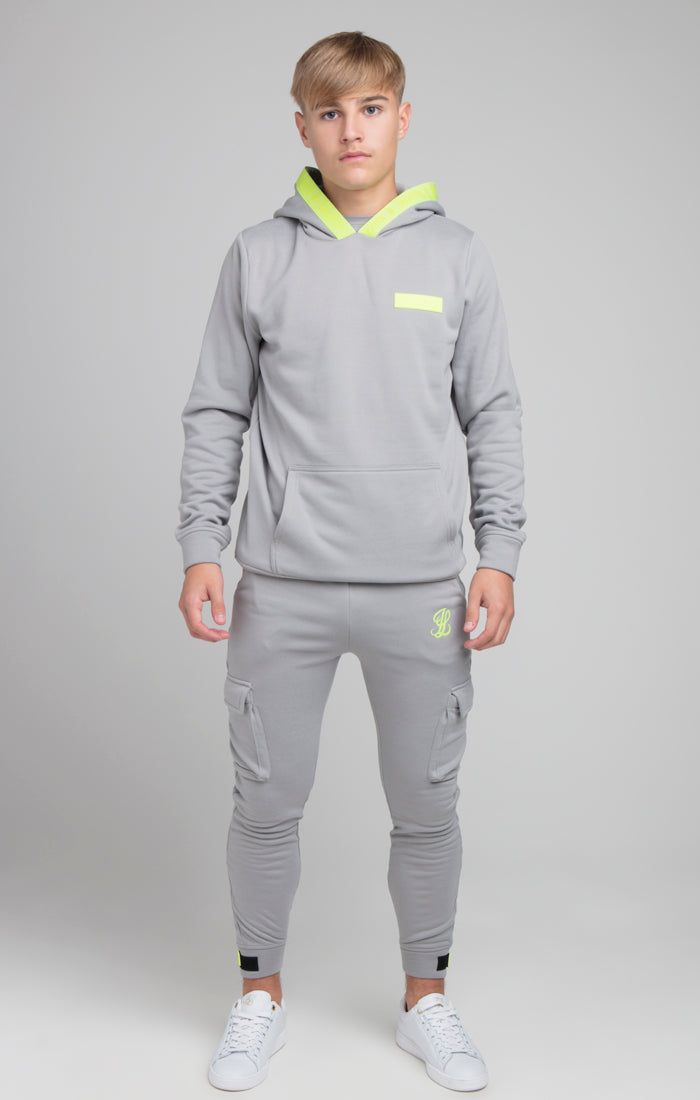 Boys Illusive Grey Taped Overhead Hoodie sold by Siksilk product image thumbnail 3