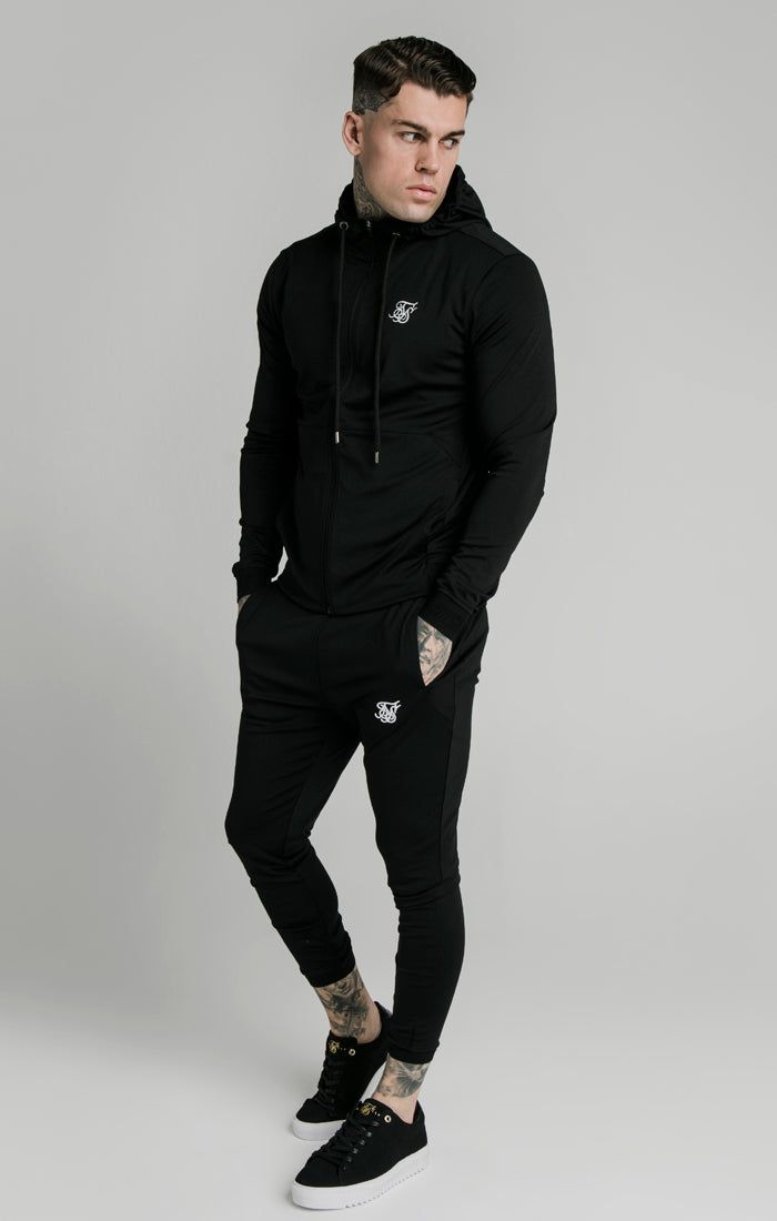 Black Zip Through Hoodie sold by Siksilk product image thumbnail 2