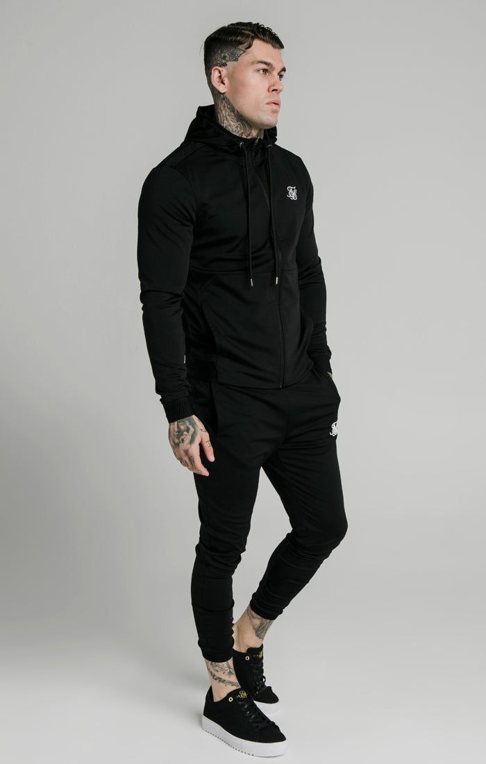Black Zip Through Hoodie sold by Siksilk product image thumbnail 3