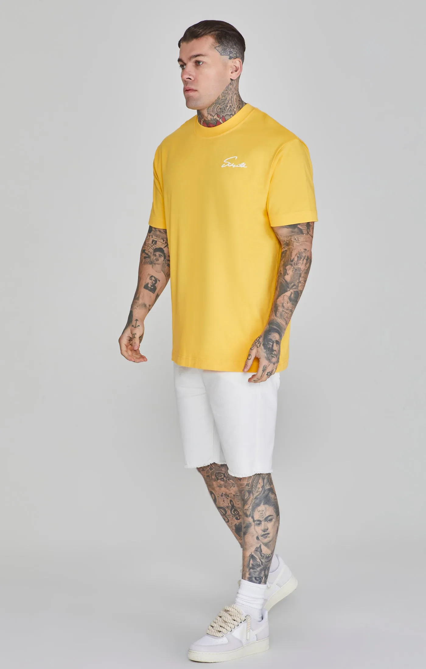 Yellow Script T-Shirt sold by Siksilk product image thumbnail 4