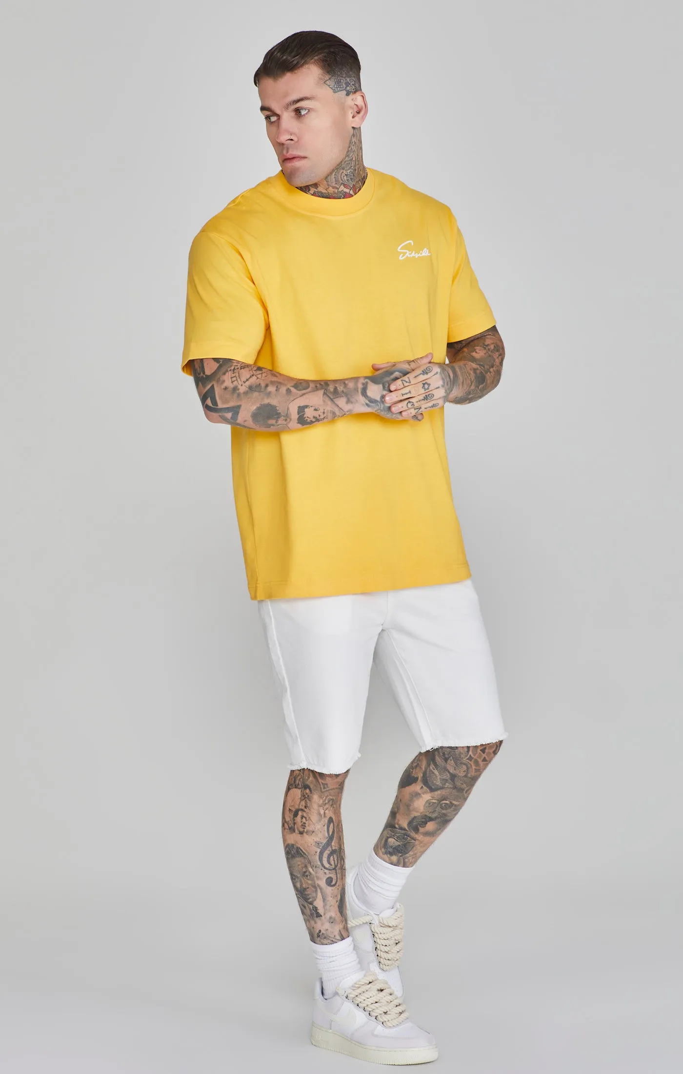 Yellow Script T-Shirt sold by Siksilk product image thumbnail 2