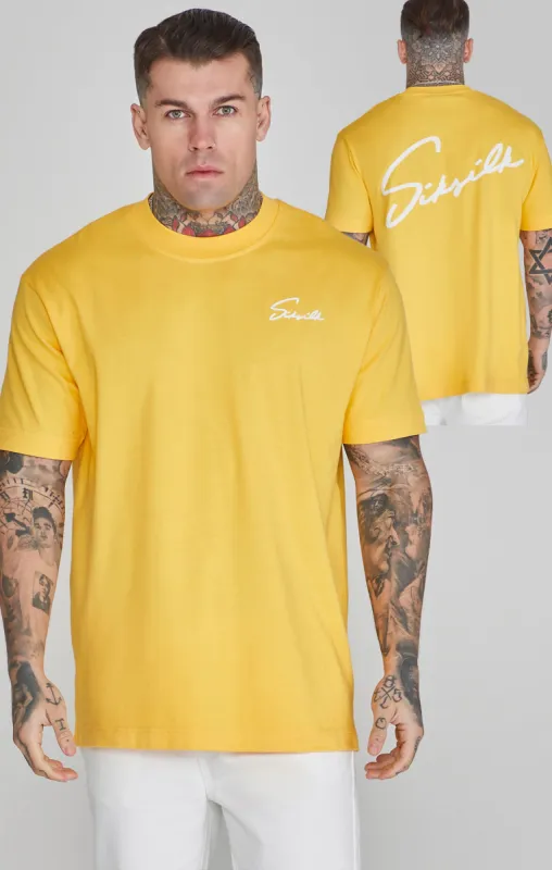 Yellow Script T-Shirt sold by Siksilk
