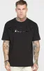 Black Oversized Back Logo T-Shirt sold by Siksilk