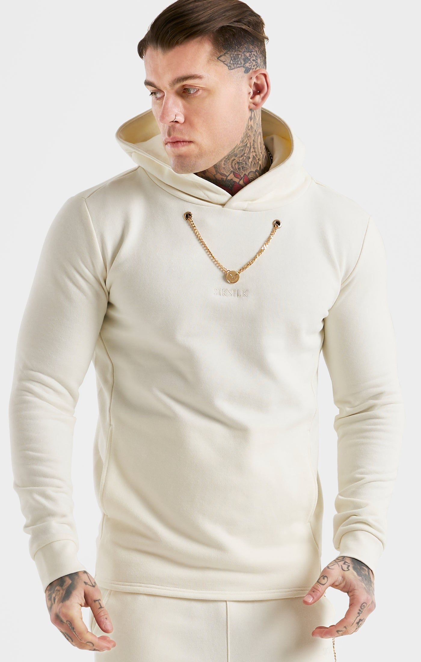 Siksilk Messi x SikSilk Chain Hoodie Ecru Parallel