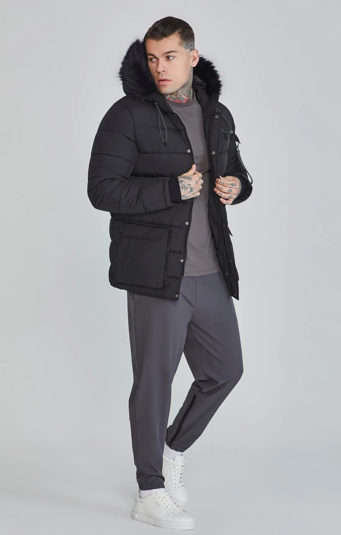 Black Parka sold by Siksilk product image thumbnail 4