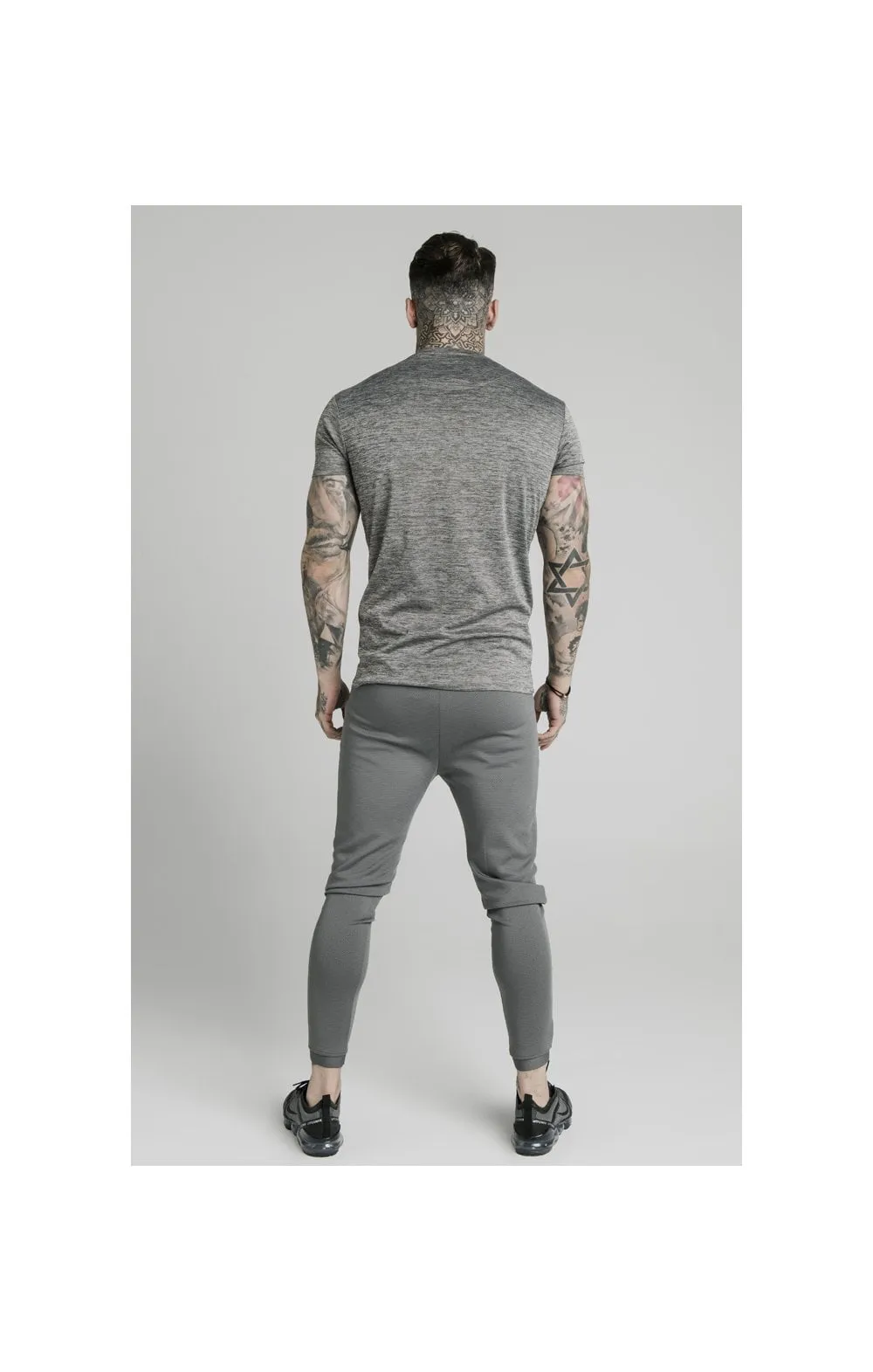 SikSilk Active Straight Hem Gym Tee - Grey Marl sold by Siksilk product image thumbnail 5