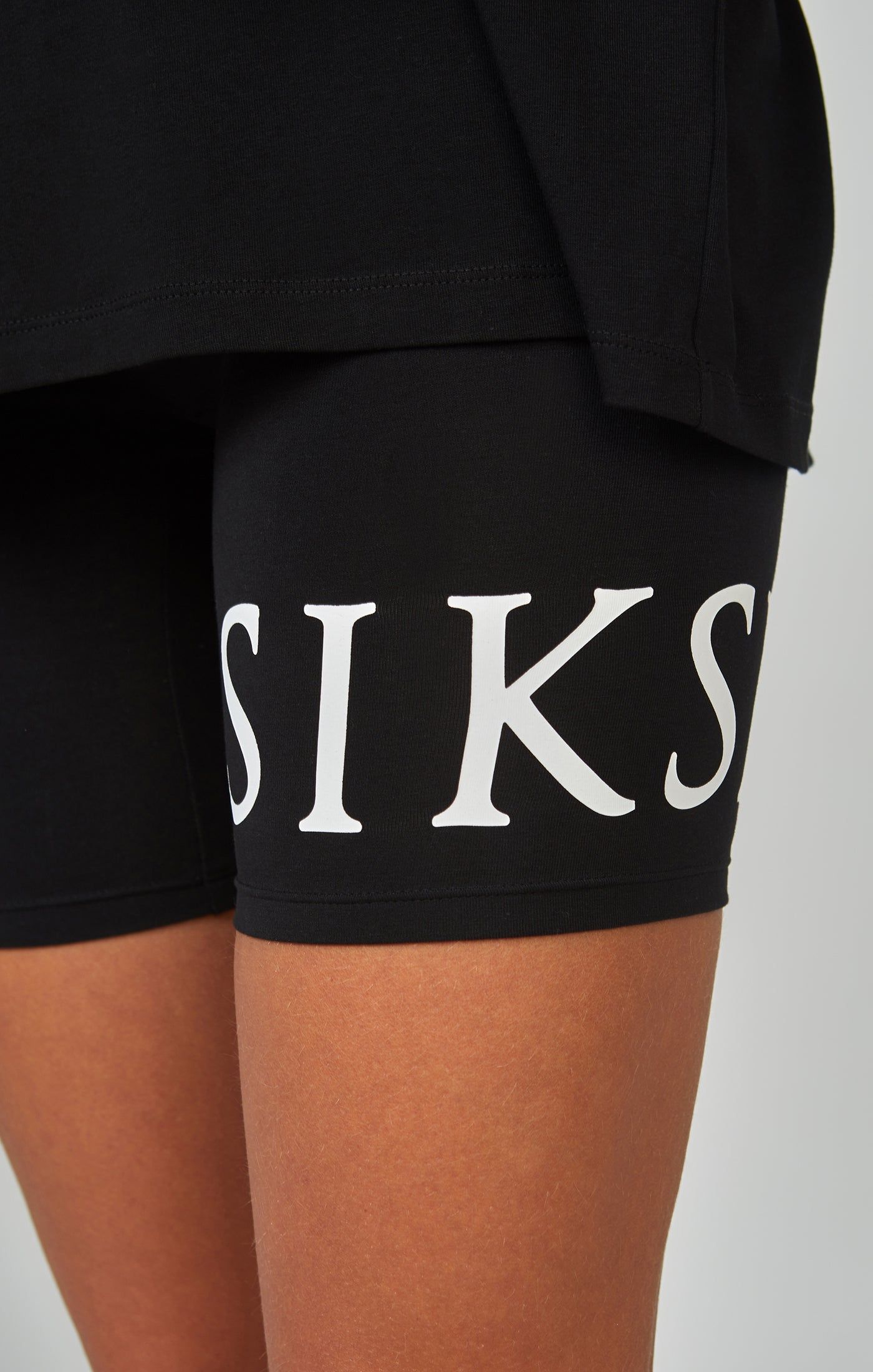 Black Cycle Short With Print Detail sold by Siksilk product image thumbnail 6