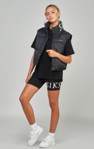 Black Cycle Short With Print Detail sold by Siksilk