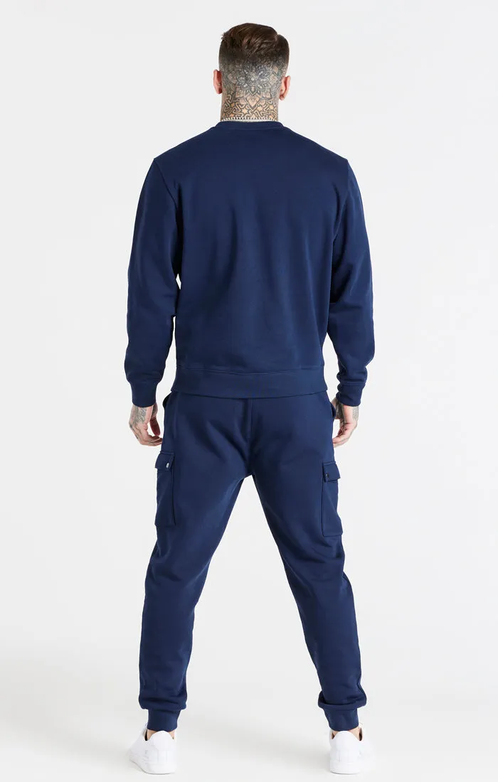 Navy Essential Crew Sweatshirt sold by Siksilk product image thumbnail 5