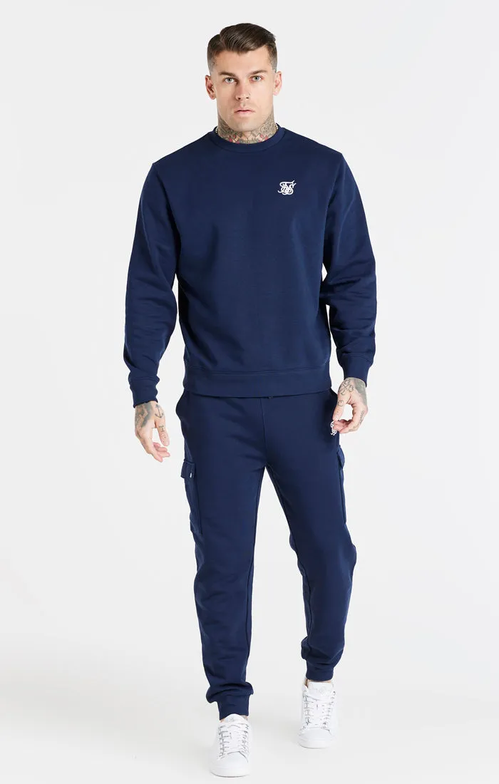 Navy Essential Crew Sweatshirt sold by Siksilk product image thumbnail 3